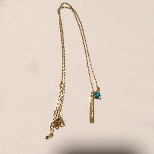 NWOT Kate Spade Gold And Emerald Necklace